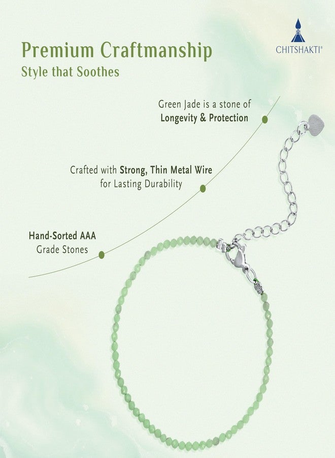 Chitshakti Green Jade Bracelet - 2mm | Beaded Bracelet for Money, Success & Positive Energy - Image 4