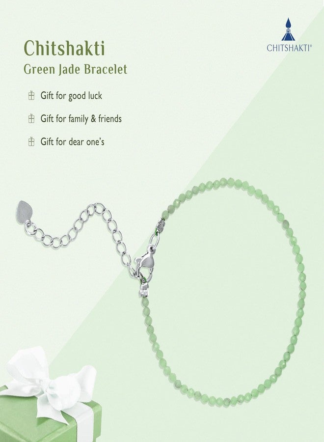 Chitshakti Green Jade Bracelet - 2mm | Beaded Bracelet for Money, Success & Positive Energy - Image 3
