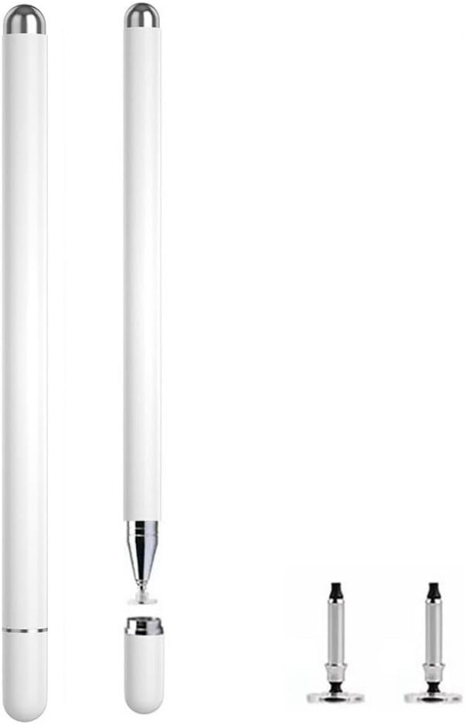 Bimahoo عدد 2 قلم ستيلوس لأجهزة Samsung Galaxy Tab A7/A8/A8Plus/A9/A9Plus، متوافق مع أنظمة iOS/Android/Windows وغيرها من الأجهزة الرقمية ذات الشاشات السعوية (بلون أبيض). - Image 1