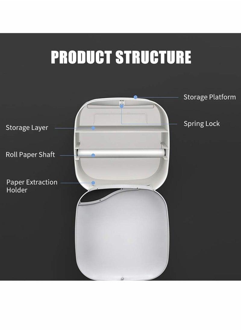 KASTWAVE - Menen Paper Towel Dispenser Wall Mounted Paper Towel Holder Dispenser Bathroom Toilet Tissue Dispenser Home Kitchen Paper Towel Dispenser - Image 1