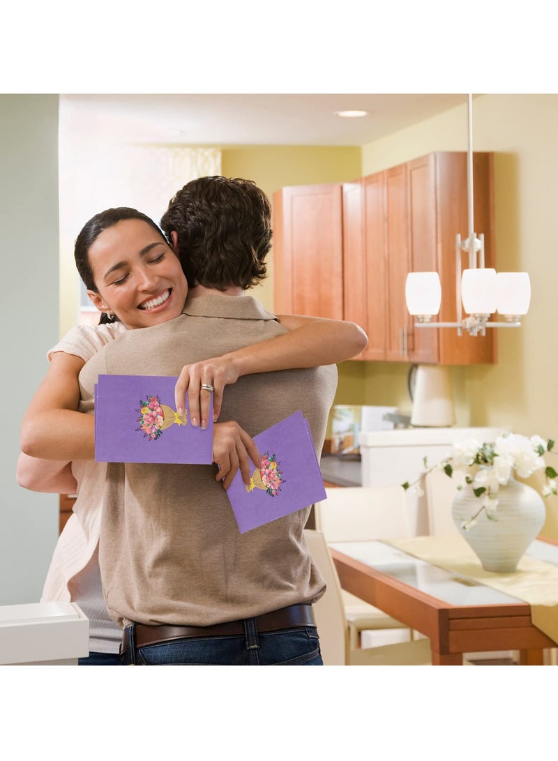 SOLARAE Greeting Card, Carnation 3D Handmade Greeting card with a blank Envelope Anniversary Card Gift Card for Dad mum or Teacher - Image 5