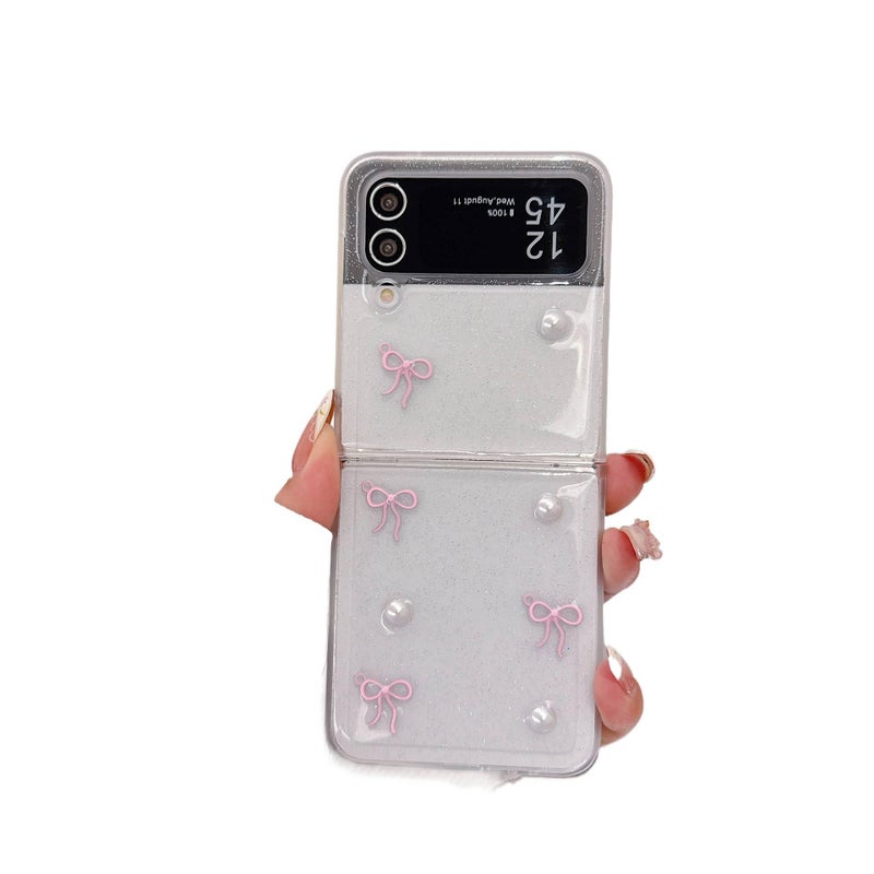 Protective Case | PC | Shockproof Cover for Samsung Galaxy Z Flip 4 | Drop Protection | Bow Design - Image 1