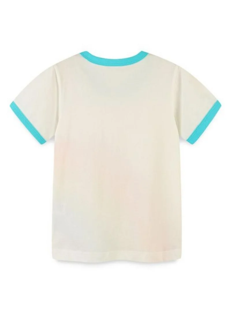 YUNIQEE White Graphic Printed Round Neck T-shirt