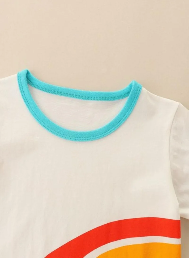 YUNIQEE White Graphic Printed Round Neck T-shirt