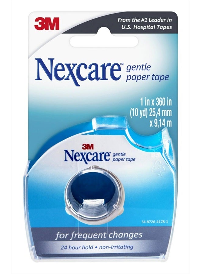 Nexcare Gentle Paper Tape Dispenser, Medical Paper Tape, Secures Dressings and Lifts Away Gently - 1 in x 10 Yds, 1 Dispenser - Image 2
