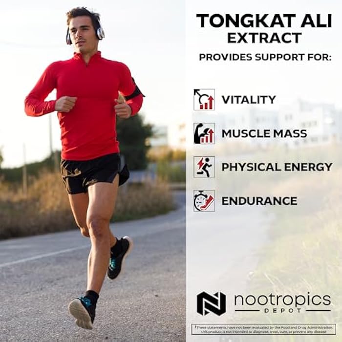 Nootropics Depot Tongkat Ali Extract Capsules | 200mg | 60 Count | 2% Eurycomanone by HPTLC | Eurycoma longifolia Root Extract - Image 4