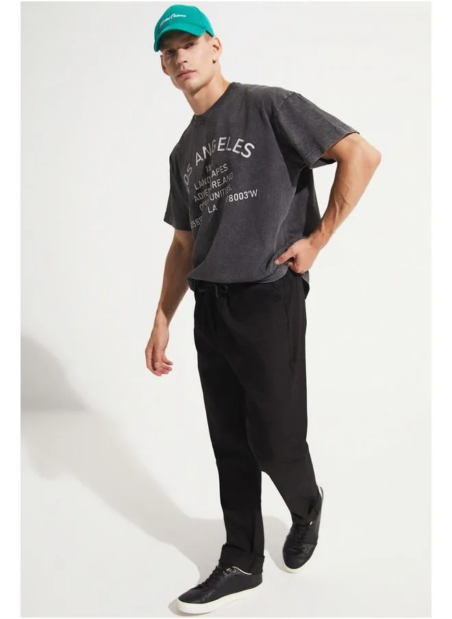 JUNE June Men Regular Fit Jogger Trouser Black