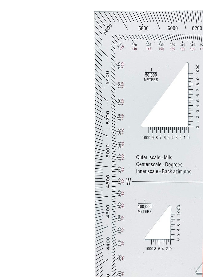 Gotical Military UTM/MGRS Coordinate Scale - Map Reading and Land Navigation - Topographical Map Scale, Protractor and Grid Coordinate Reader - Pairs with Compass and Pace (Pack of 5) - Image 4
