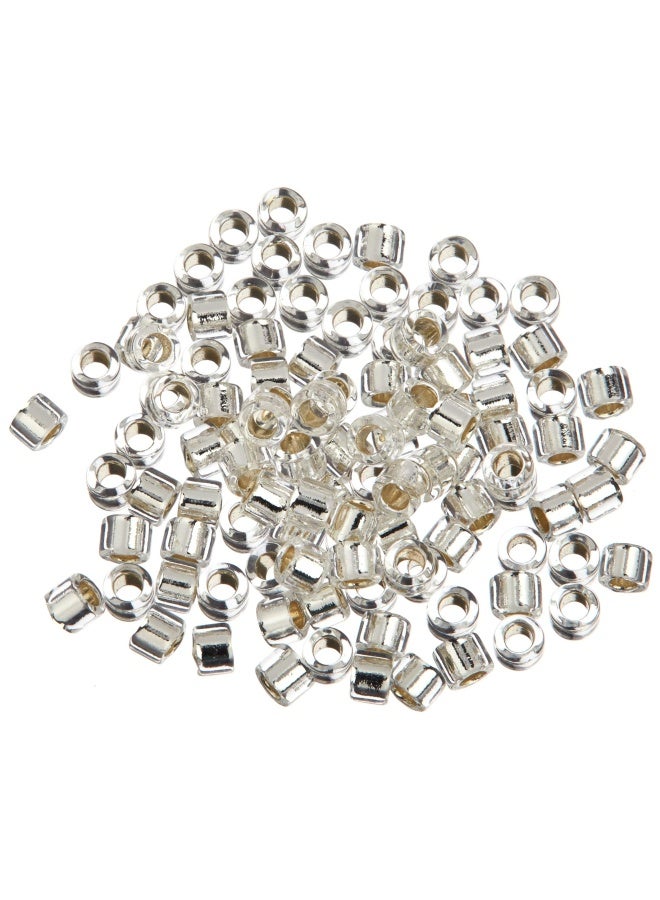 Miyuki DB041 72gm Delica Seed Beads Size 110 Silver Lined Crystal - Image 3