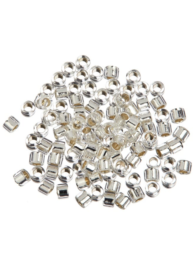Miyuki DB041 72gm Delica Seed Beads Size 110 Silver Lined Crystal - Image 2