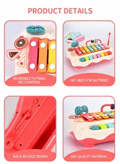GROIC 2 in 1 Baby Piano for Toddlers,Piano Toy Musical Instrument with 8 Multicolored Key,Eight Tone Hand Percussion with Fun Beads,Color Awareness,Learning Toys for Kids  - Image 4