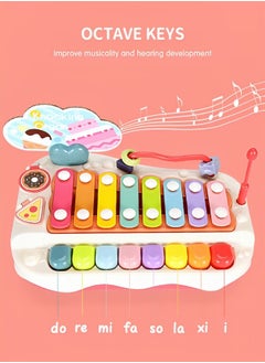 GROIC 2 in 1 Baby Piano for Toddlers,Piano Toy Musical Instrument with 8 Multicolored Key,Eight Tone Hand Percussion with Fun Beads,Color Awareness,Learning Toys for Kids  - Image 5
