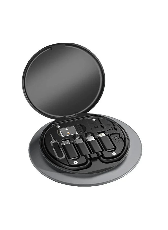 JOYFOCUS Multi-functional USB charging adapter kit, 5-in-1 USB-C conversion kit (USB-A and Type-C), data transfer, card storage, tray eject pin, phone stand - Image 2