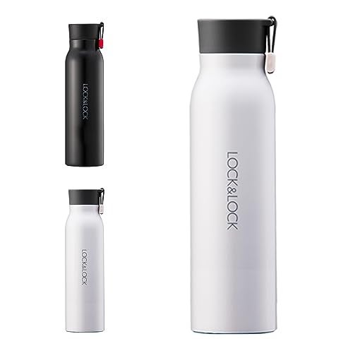 LocknLock Name Stainless Steel Vacuum Insulated Thermal Travel Mug, 17 oz, White - Image 1