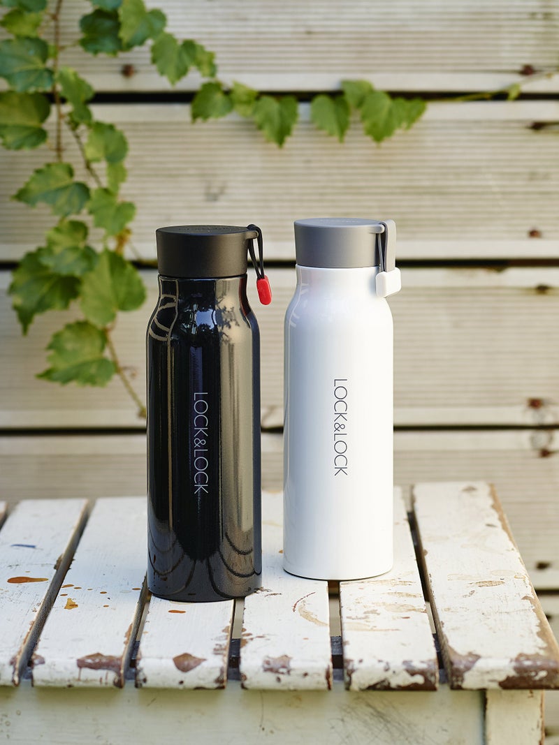 LocknLock Name Stainless Steel Vacuum Insulated Thermal Travel Mug, 17 oz, White - Image 2