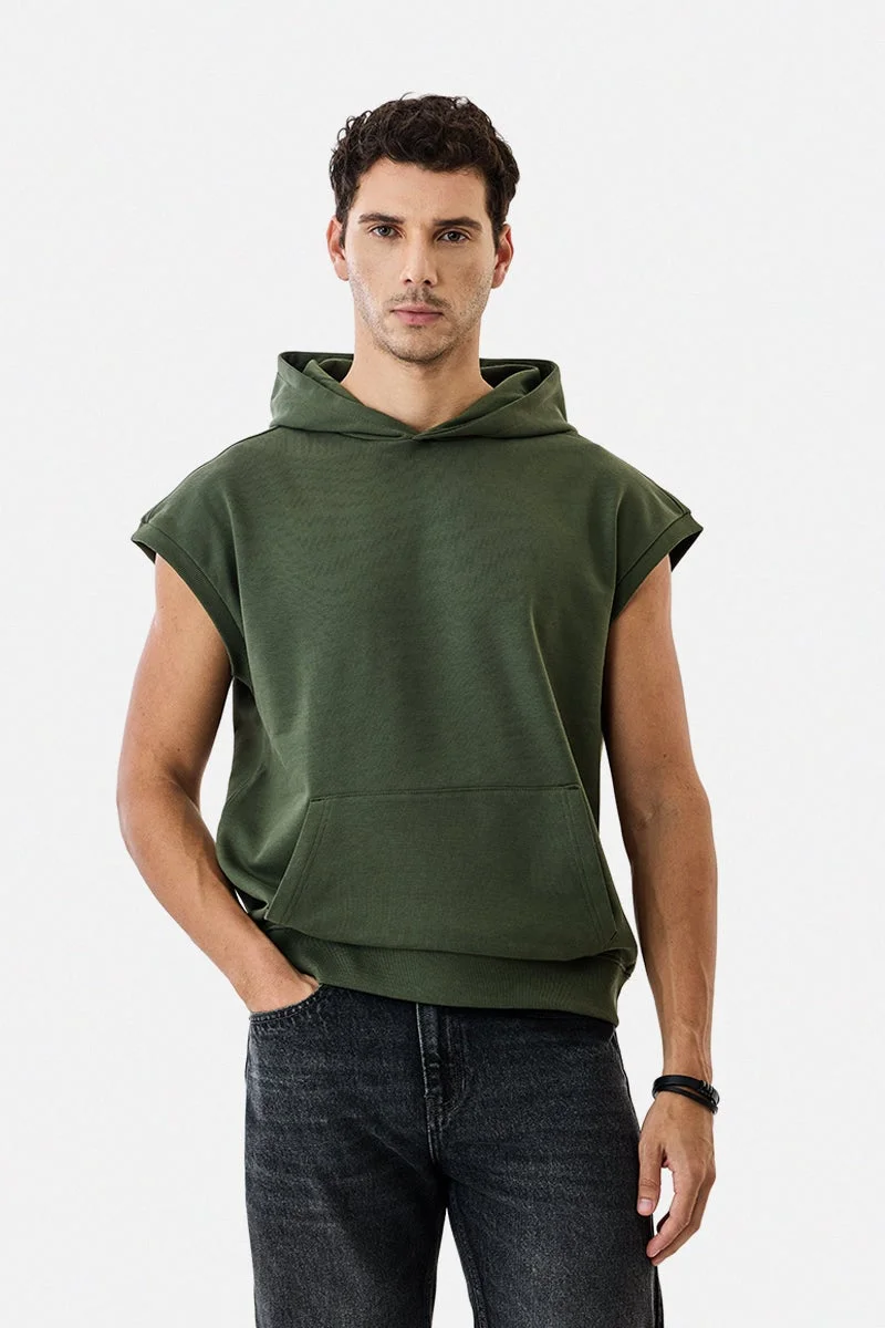 SNITCH Oversized Sleeveless Core Lab Hoodie