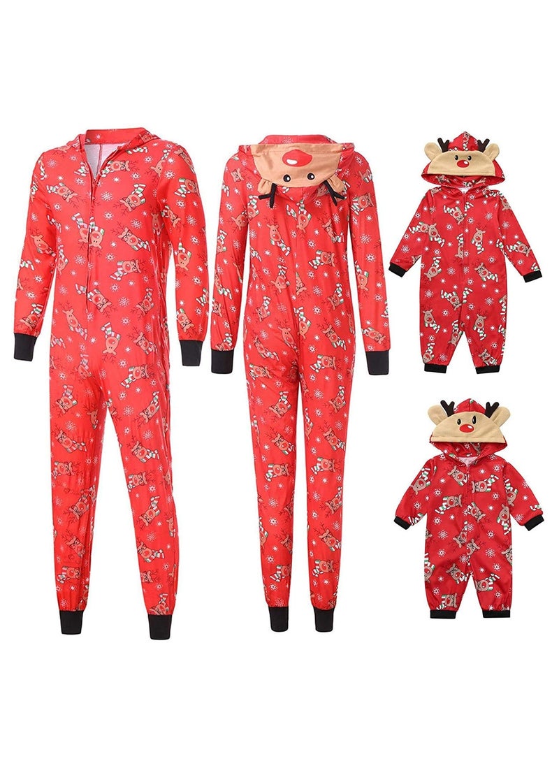 VUCATIN Children's Family Matching Pajamas Holiday Matching Clothing Long-Sleeved Parent-Child Pajamas for Home Suitable for Women Men Children and Pets Christmas (Baby Size)  - Image 2