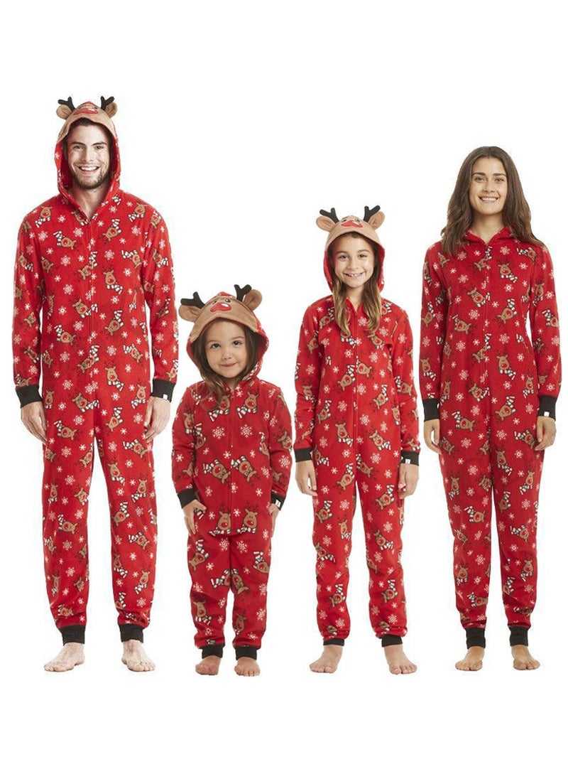 VUCATIN Children's Family Matching Pajamas Holiday Matching Clothing Long-Sleeved Parent-Child Pajamas for Home Suitable for Women Men Children and Pets Christmas (Baby Size)  - Image 1