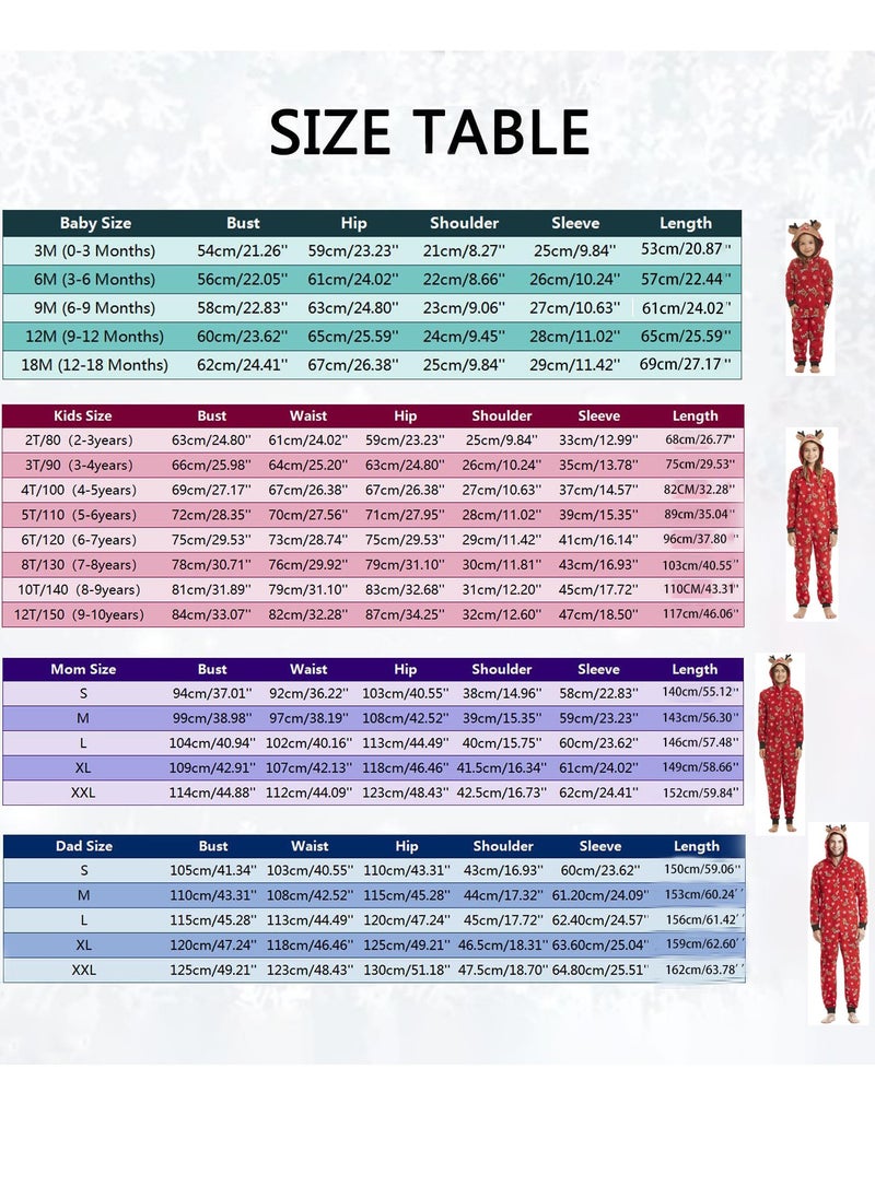 VUCATIN Children's Family Matching Pajamas Holiday Matching Clothing Long-Sleeved Parent-Child Pajamas for Home Suitable for Women Men Children and Pets Christmas (Baby Size)  - Image 3