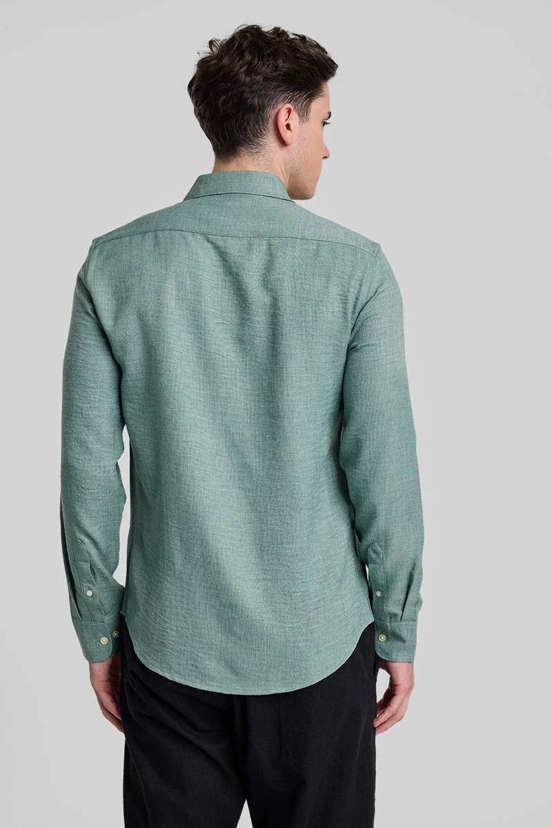 Snitch Green Mint Green Slim Fit Shirt for Men | Best Price UAE