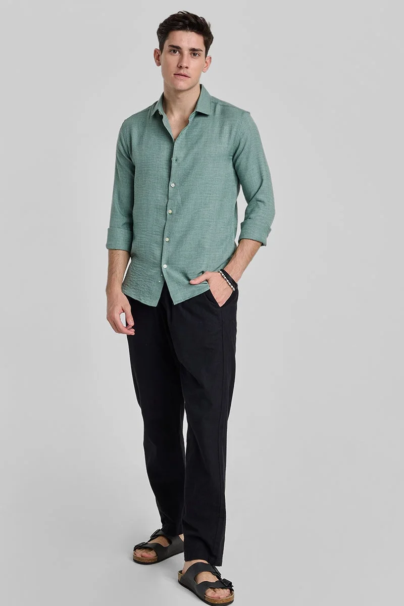 Snitch Green Mint Green Slim Fit Shirt for Men | Best Price UAE