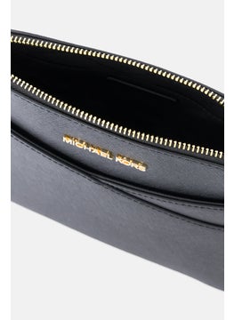 Michael Kors Women Hardware Logo Cross Body Bag 17,5 H x 21,5 L x 9 W cm, Black  - Image 4