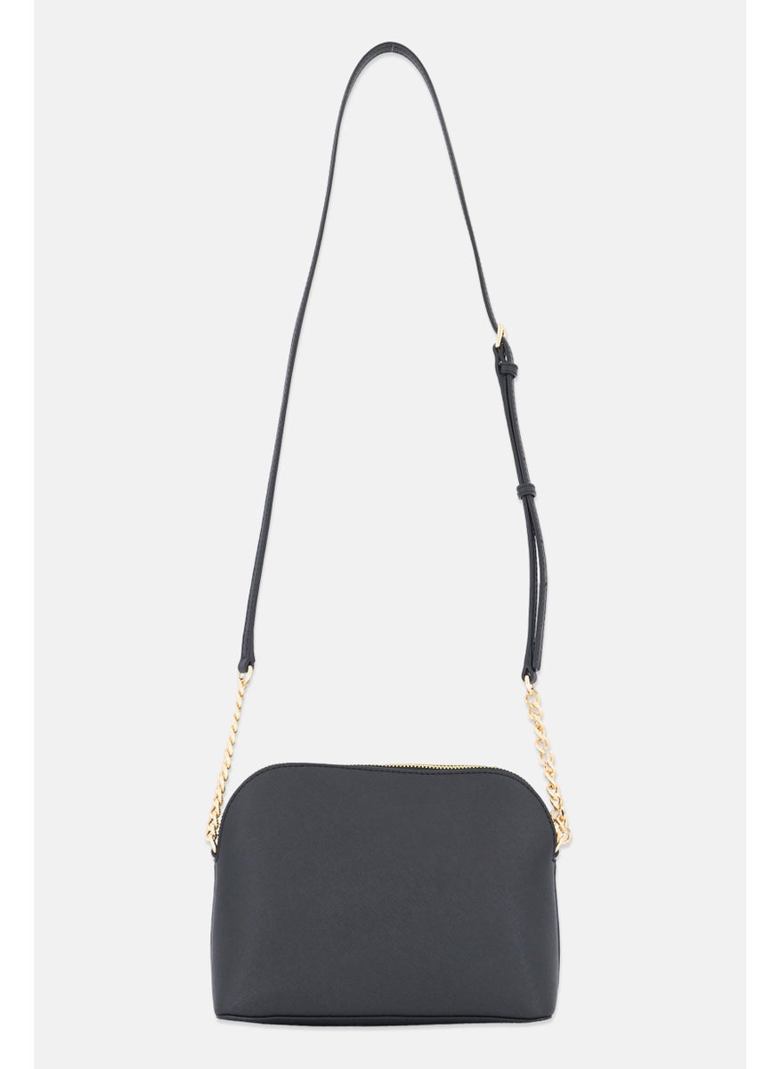Michael Kors Women Hardware Logo Cross Body Bag 17,5 H x 21,5 L x 9 W cm, Black  - Image 3