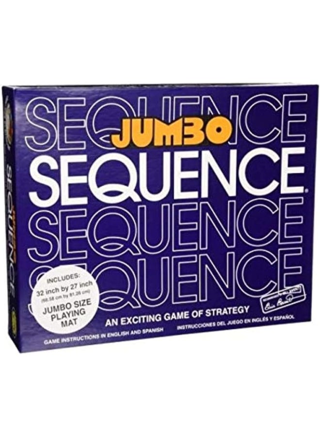 jumbo Deluxe Jumbo Sequence Board Game Premium Strategy Set for Families Comprehensive Kit with Playing Chips, Cards & Play Mat. Unmatched Entertainment for 2-12 Players. Top Pick for Family Fun Nights - Image 2