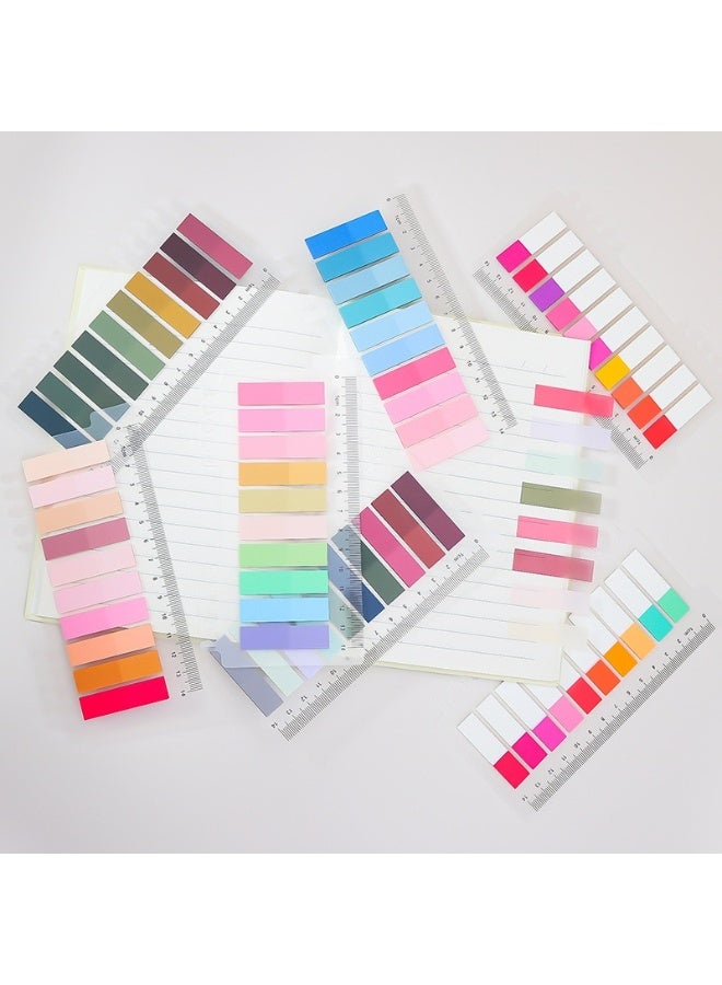 Generic 1200Pcs Sticky Tabs, Transparent Sticky Notes Flags Pastel Book Tabs Writable Annotation Tabs Morandi Page Markers Clear Index Tabs Translucent Index Stickers for Books Office Supplies  - Image 2