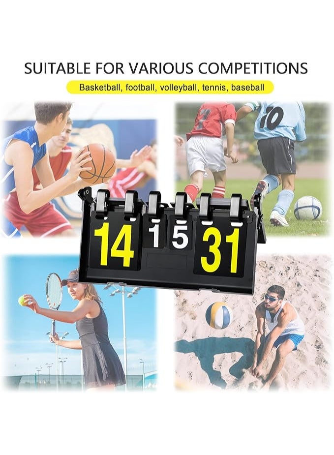 DUNISO لوحة تسجيل محمولة للرياضات، كرة الطائرة، كرة السلة، تنس الطاولة، كرة القدم وغيرها من لوحات تسجيل الرياضات، مناسبة لمختلف المنافسات - Image 5