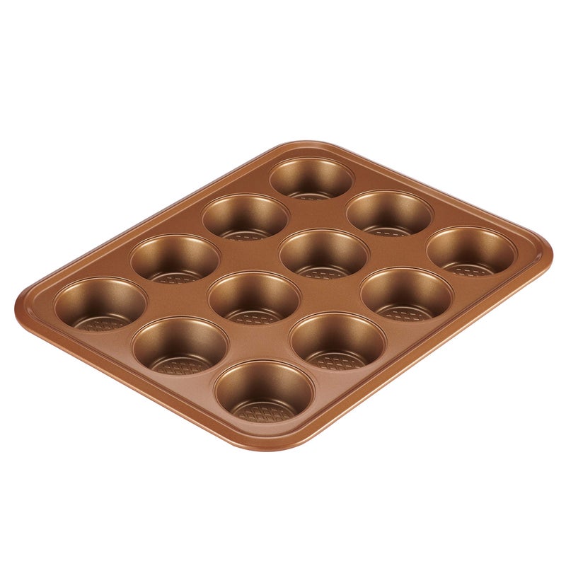 Ayesha Ayesha Curry Nonstick 12Cup Muffin  Cupcake Tin  Brown