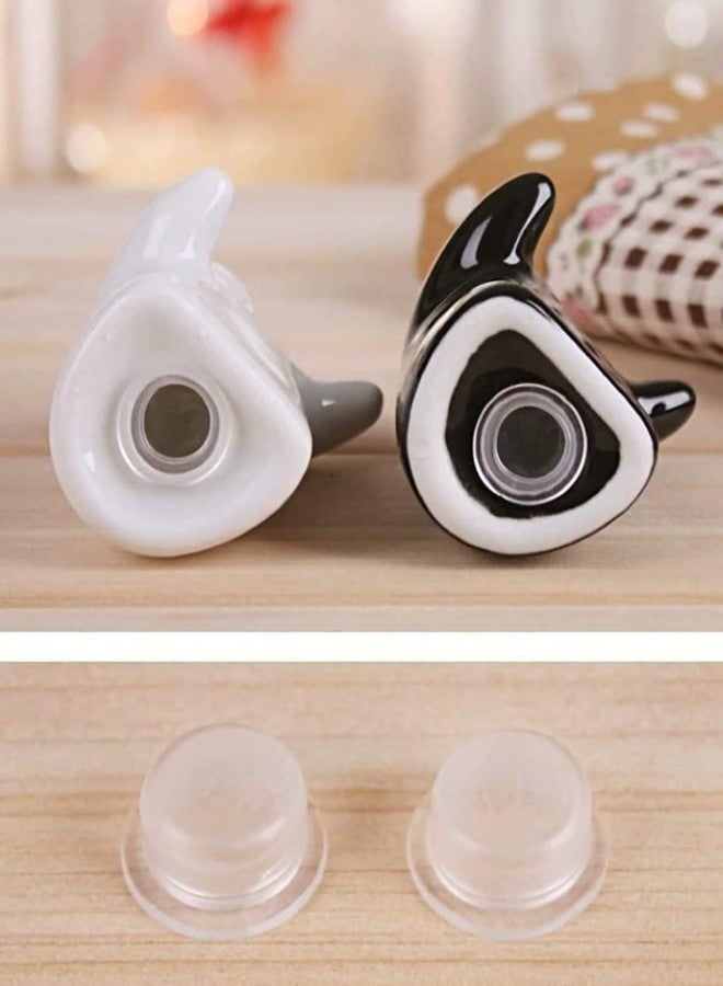 QIMACPLUS Salt and Pepper Seasoning and Spice Shakers Cute, Novelty, Modern and Vintage Hug Design Couple Set for Retro Farmhouse Home Decorative Dispenser for Kitchen Black and White - Image 4