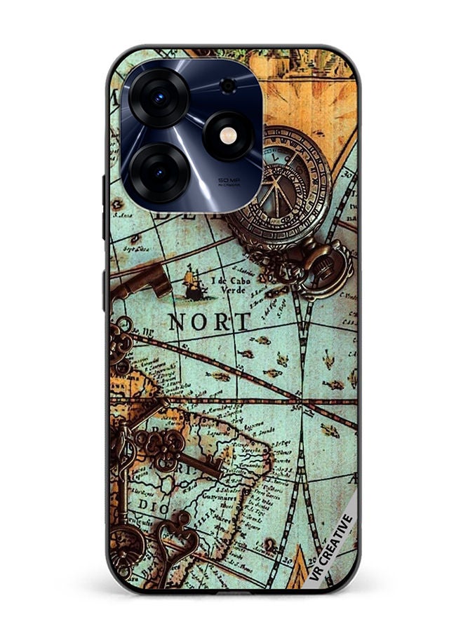 VR CREATIVE Protective Case Cover For Tecno Spark 10 Pro Compas Design Multicolour - Image 1