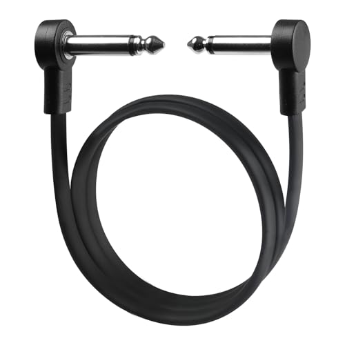 GOGHOST 24 Inch Guitar Patch Cables, 1/4" TS Right Angle Effect Pedal Flat Cables - Image 1