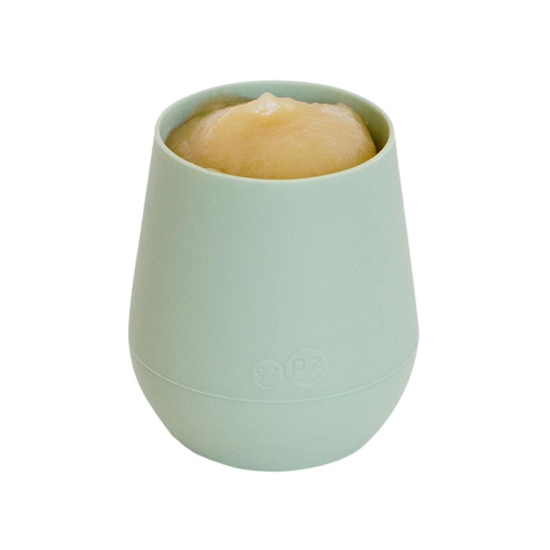 ezpz Tiny Cup Sage 4 months 100 Silicone Training Cup for Infants Designed by a Pediatric Feeding Specialist BabyLed Weaning Essentials Baby Gifts - Image 4