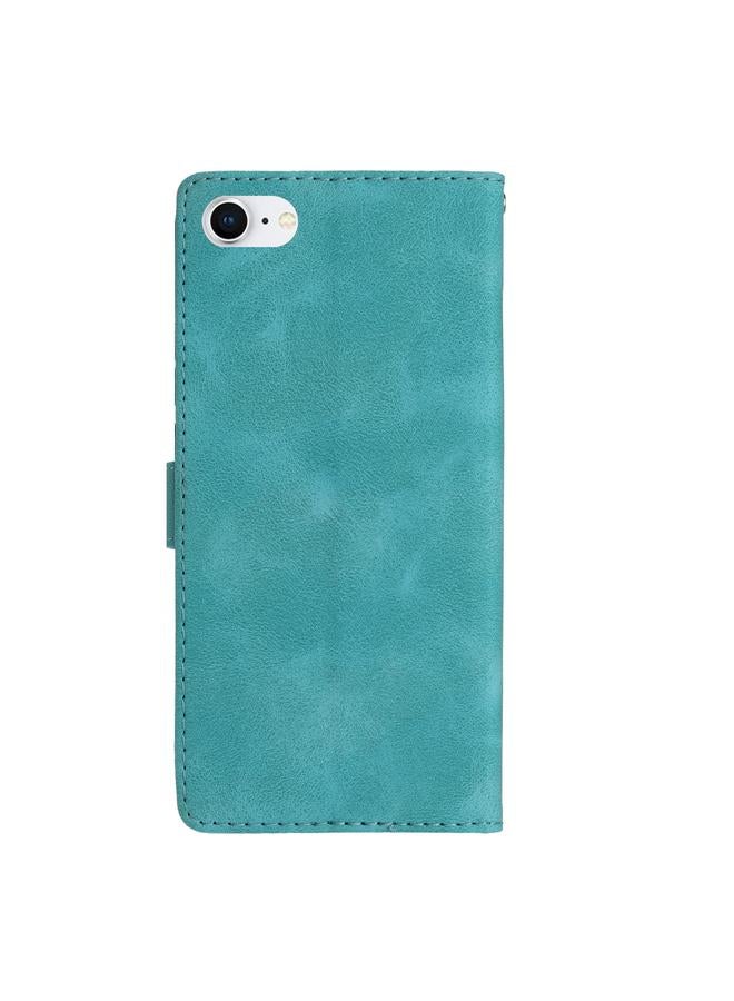 اس-توب جراب لهاتف iPhone SE 2022/2020 / 8 / 7 / 6 جراب هاتف جلدي بنقشة زهور وفراشة - Image 3