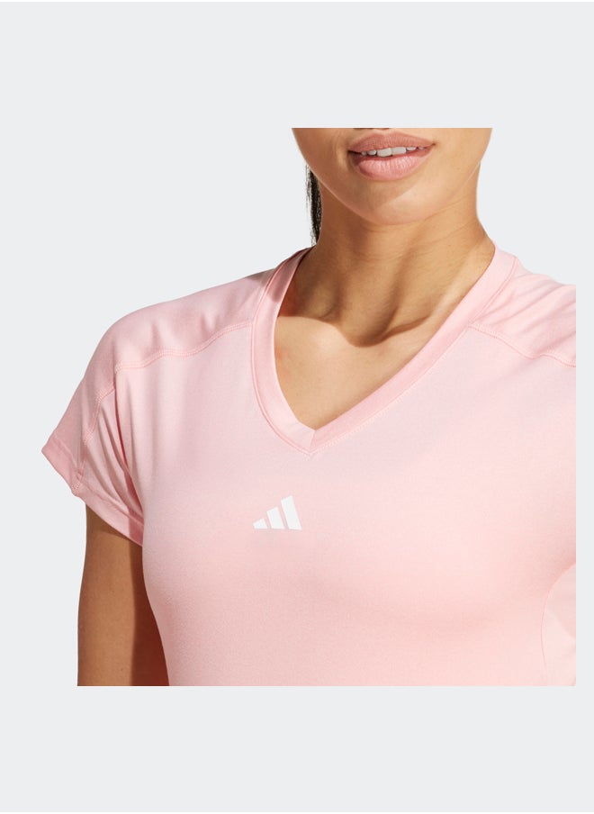 Adidas - Aeroready Train Essentials Minimal Branding V-Neck T-Shirt - Image 1