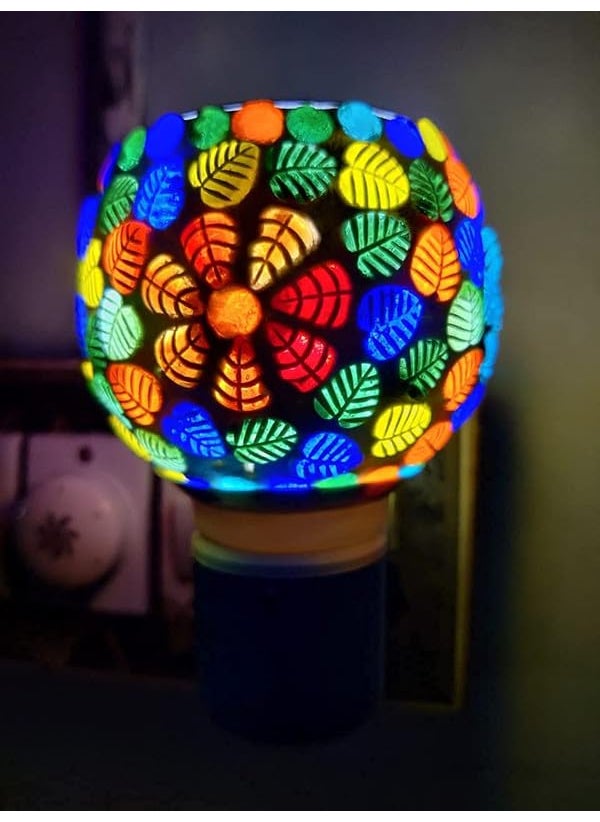 Shree Ashapura Textiles Shree ASHAPURA Ceramic Kapur Dani Electrical Camphor Diffuser Home Fragrance Essential Oil Diffuser Incense Burner Glass Kapoor Dhani Aroma Night Lamp Multicolor  - Image 4
