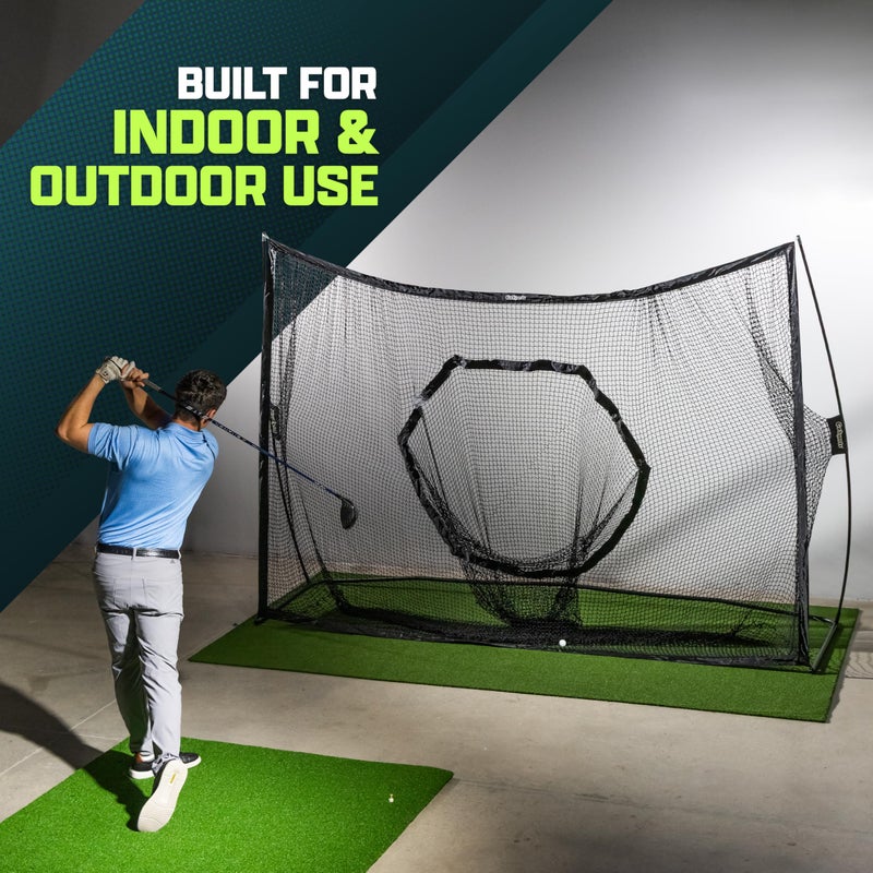 GoSports Golf Practice Hitting Net - Choose Between Huge 10 ft x 7 ft or 7 ft x 7 ft Nets - Personal Driving Range for Indoor or Outdoor Use - Designed by Golfers for Golfers - Image 3