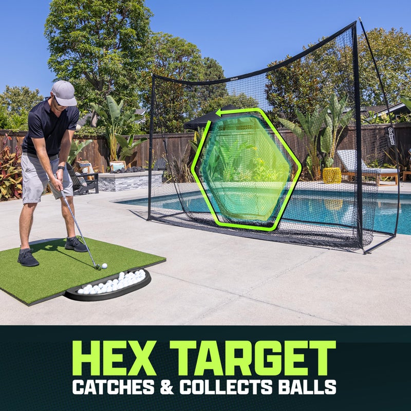 GoSports Golf Practice Hitting Net - Choose Between Huge 10 ft x 7 ft or 7 ft x 7 ft Nets - Personal Driving Range for Indoor or Outdoor Use - Designed by Golfers for Golfers - Image 4