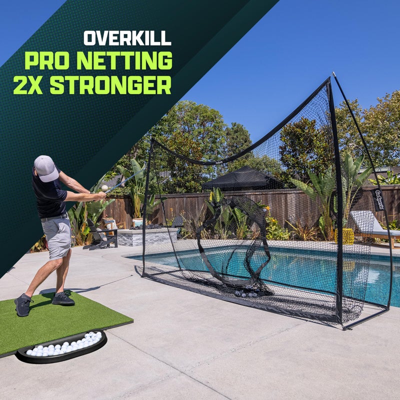 GoSports Golf Practice Hitting Net - Choose Between Huge 10 ft x 7 ft or 7 ft x 7 ft Nets - Personal Driving Range for Indoor or Outdoor Use - Designed by Golfers for Golfers - Image 2