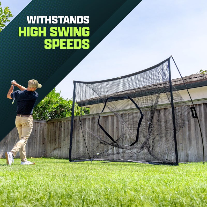 GoSports Golf Practice Hitting Net - Choose Between Huge 10 ft x 7 ft or 7 ft x 7 ft Nets - Personal Driving Range for Indoor or Outdoor Use - Designed by Golfers for Golfers - Image 5