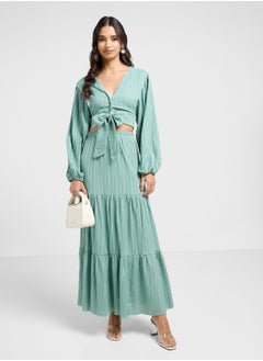 ELLA Tie Up Blouse & Skirt Set  - Image 1