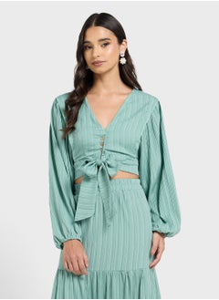 ELLA Tie Up Blouse & Skirt Set  - Image 3