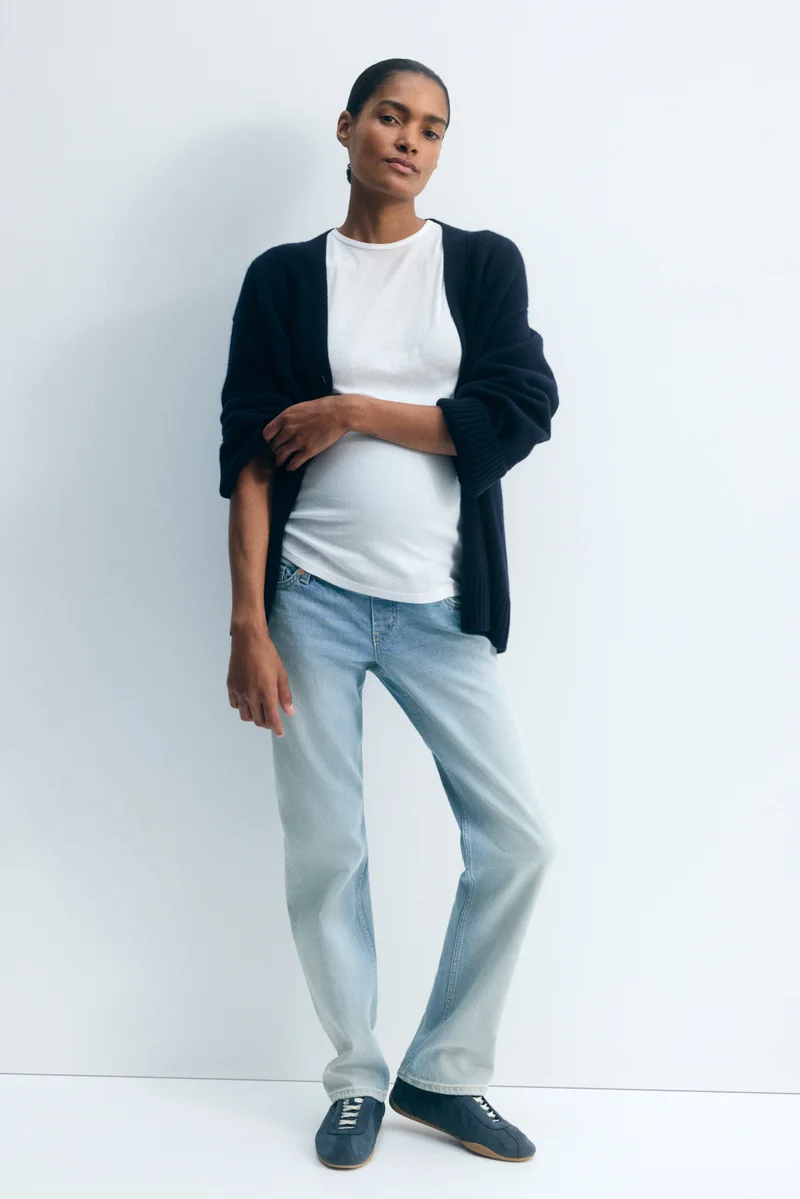 MAMA Slim Straight High Waist Jeans
