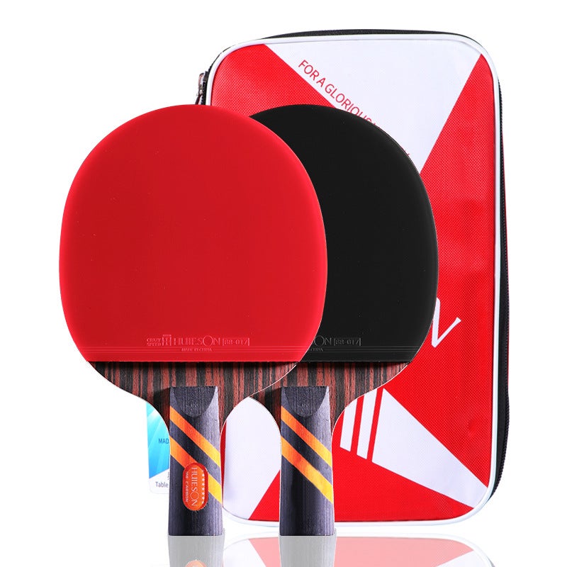 Generic Huisheng M8 Dual Grip High-Elasticity Table Tennis Racket Set Straight shot short handle two