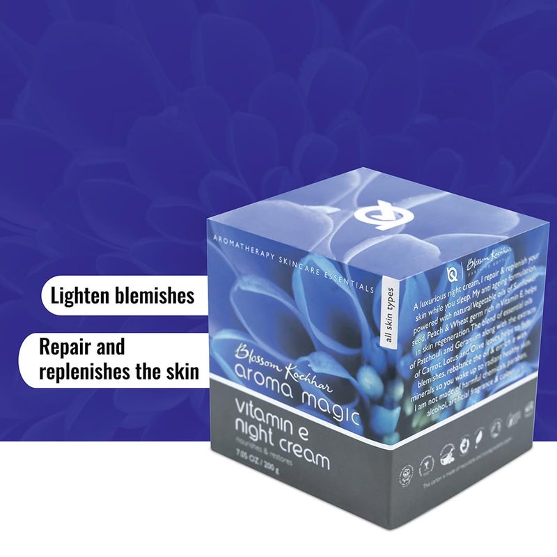 Aroma Magic Vitamin E Night Cream | Hydrating & Nourishing Moisturizer | Restores & Revitalizes Dry, Dull Skin | Anti-Aging & Wrinkle Care | Non-Greasy Formula | 1.76 Oz (50g) - Image 2