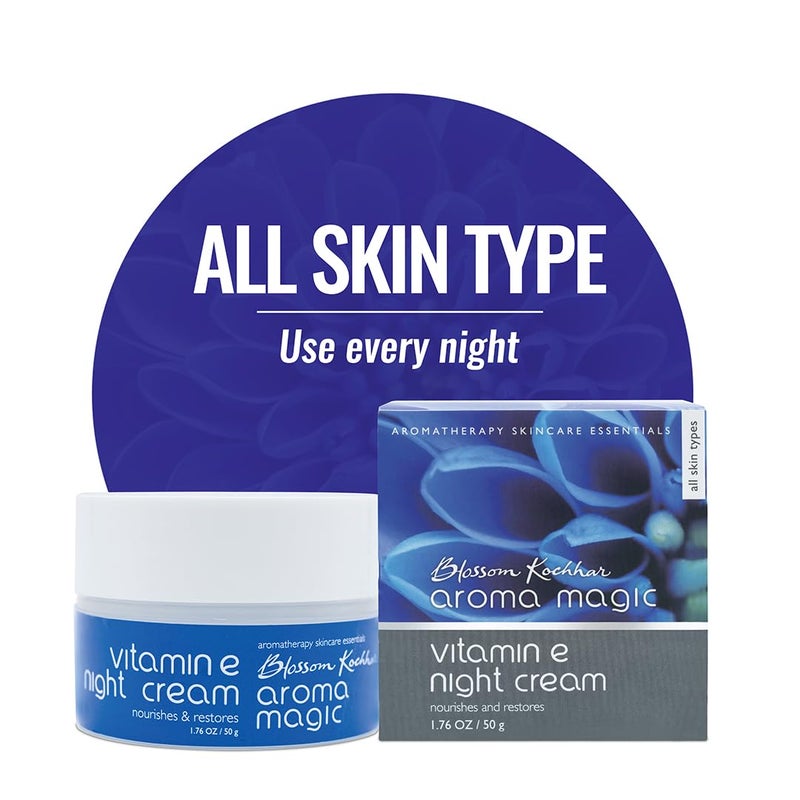 Aroma Magic Vitamin E Night Cream | Hydrating & Nourishing Moisturizer | Restores & Revitalizes Dry, Dull Skin | Anti-Aging & Wrinkle Care | Non-Greasy Formula | 1.76 Oz (50g) - Image 1