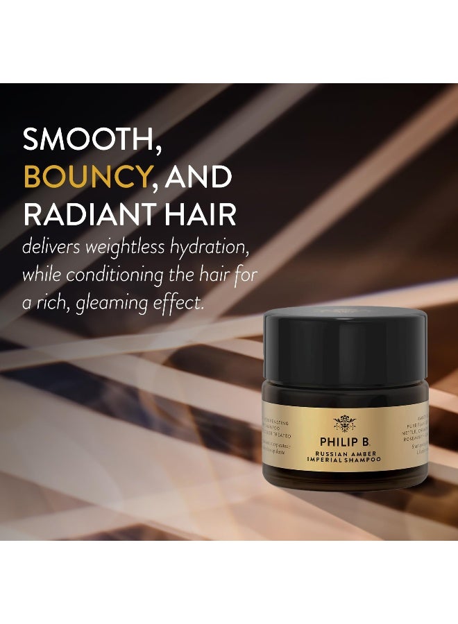 PHILIP B Russian Amber Imperial Shampoo, 3 fl. oz. (88 ml) - Color-Protective Cleanser Restores Frizzy Over-Processed Hair for Weightless Hydration - Image 2