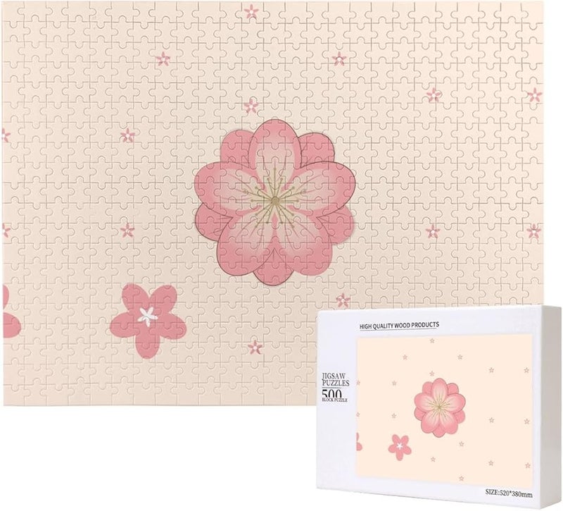 Phayah 500 Piece Cherry Blossom Jigsaw Puzzle For Adults Home Decor 20 4 X 15 Inches - Image 1